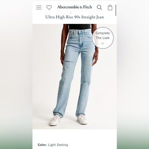 Abercrombie & Fitch Ultra High Rise 90s Straight Jean